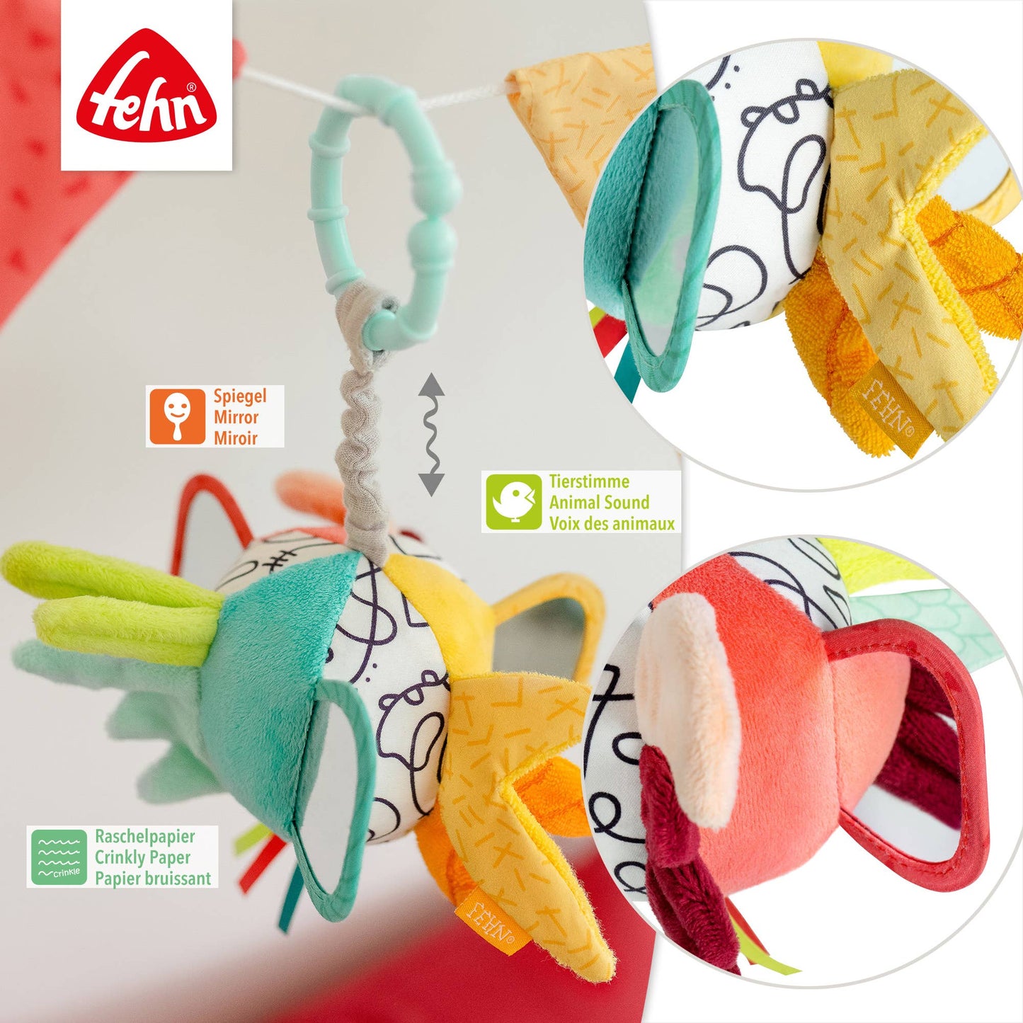 Fehn Grijpbal – DoBabyDoo (Regenboogkleuren)