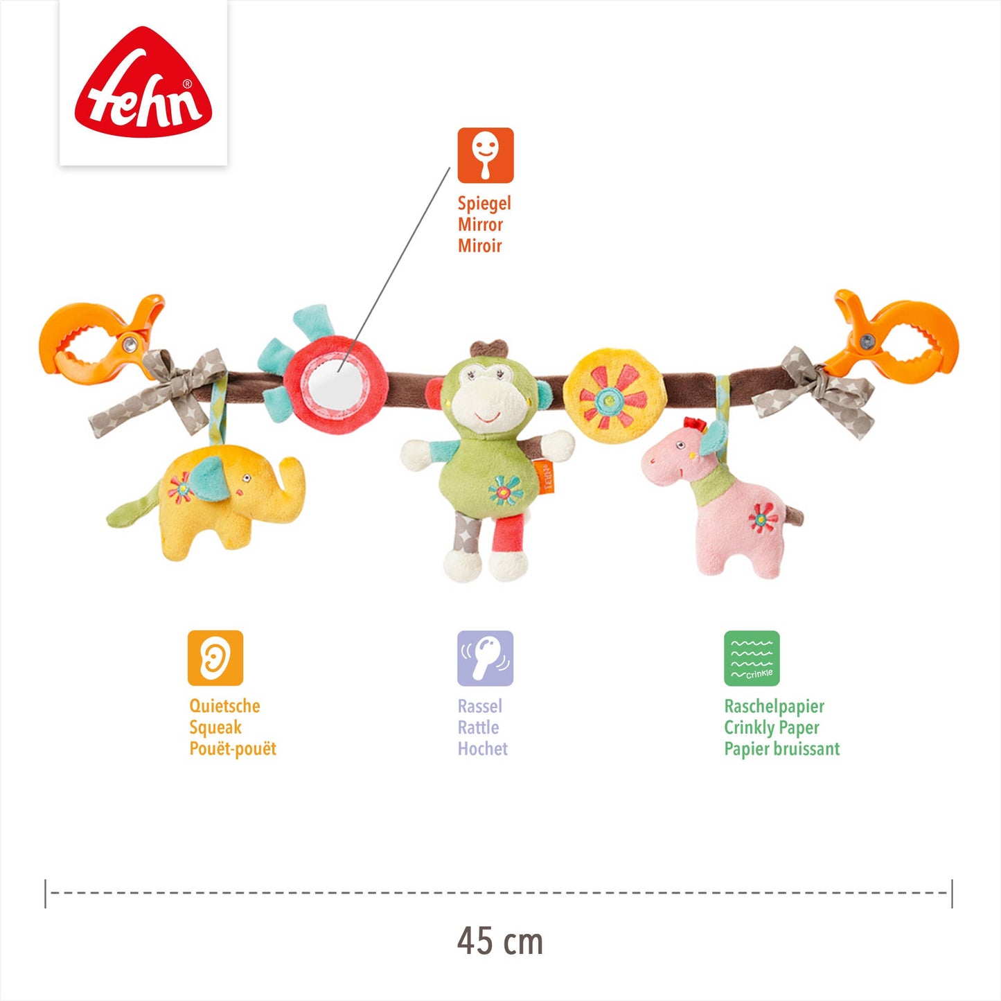 Fehn Kinderwagenketting – Safari (Classic Stars)