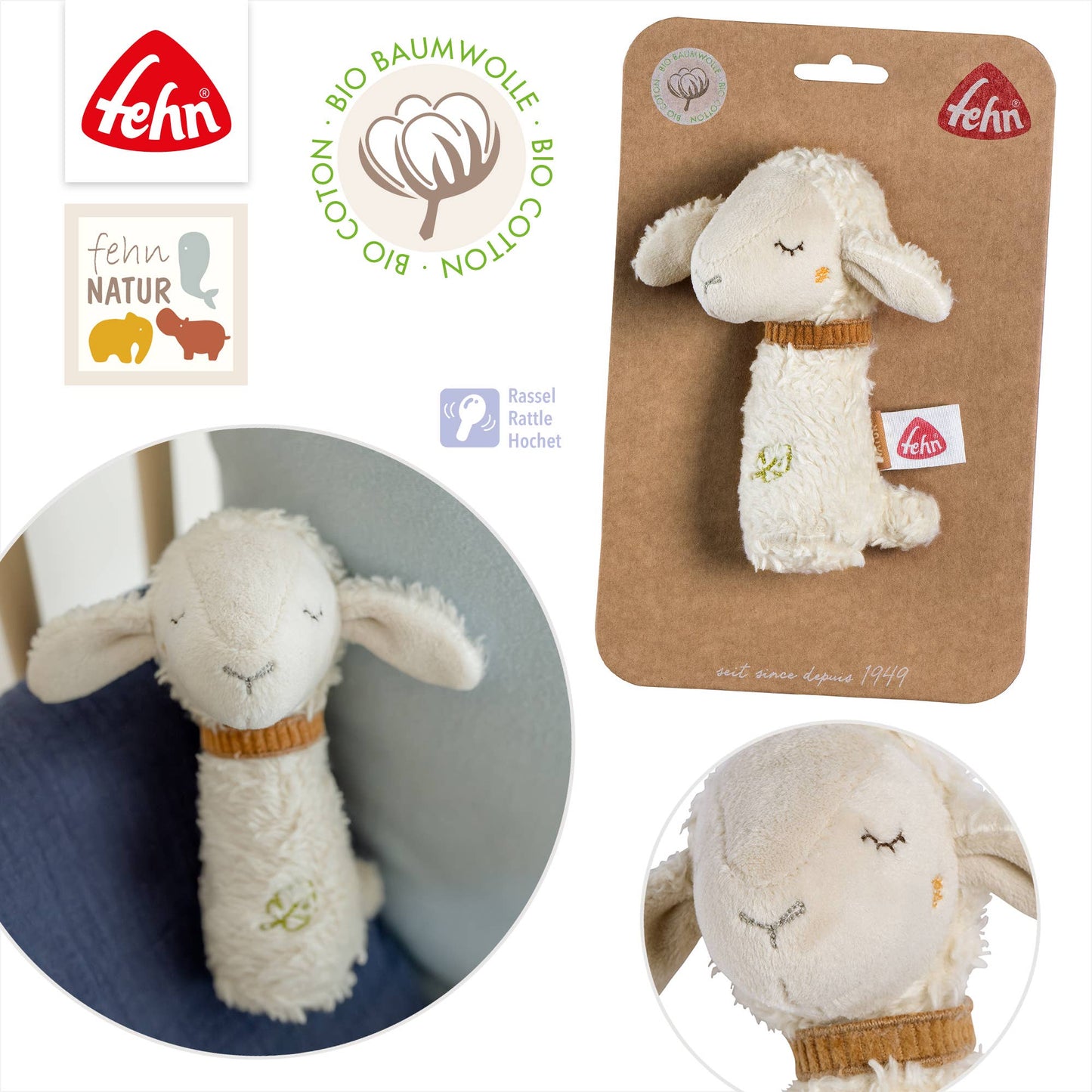 FehnNatur Rammelaar – Schaap (ecru)