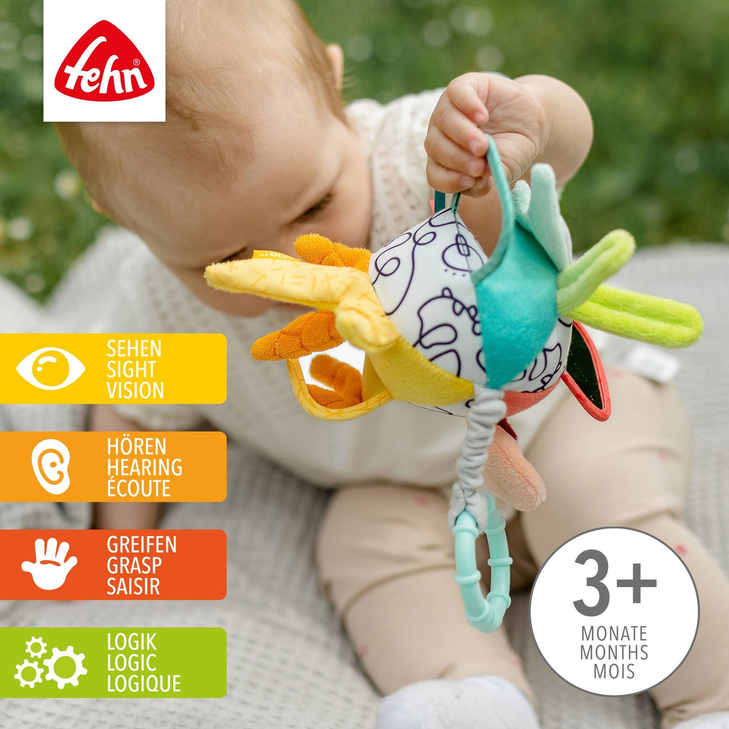 Fehn Grijpbal – DoBabyDoo (Regenboogkleuren)
