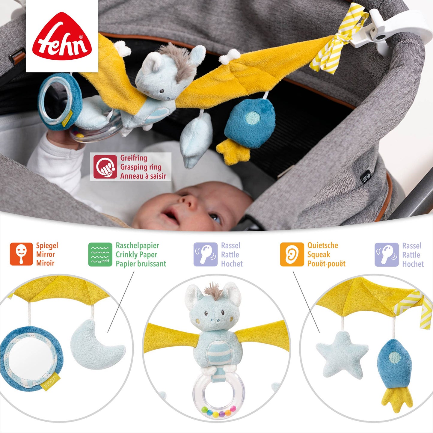 Fehn Kinderwagenketting – Little Castle (Blauw)