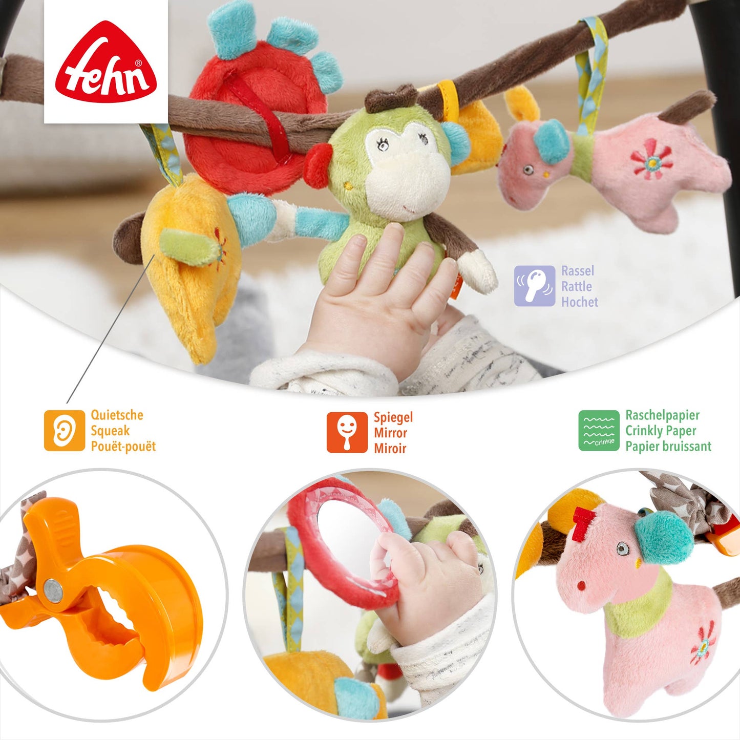 Fehn Kinderwagenketting – Safari (Classic Stars)