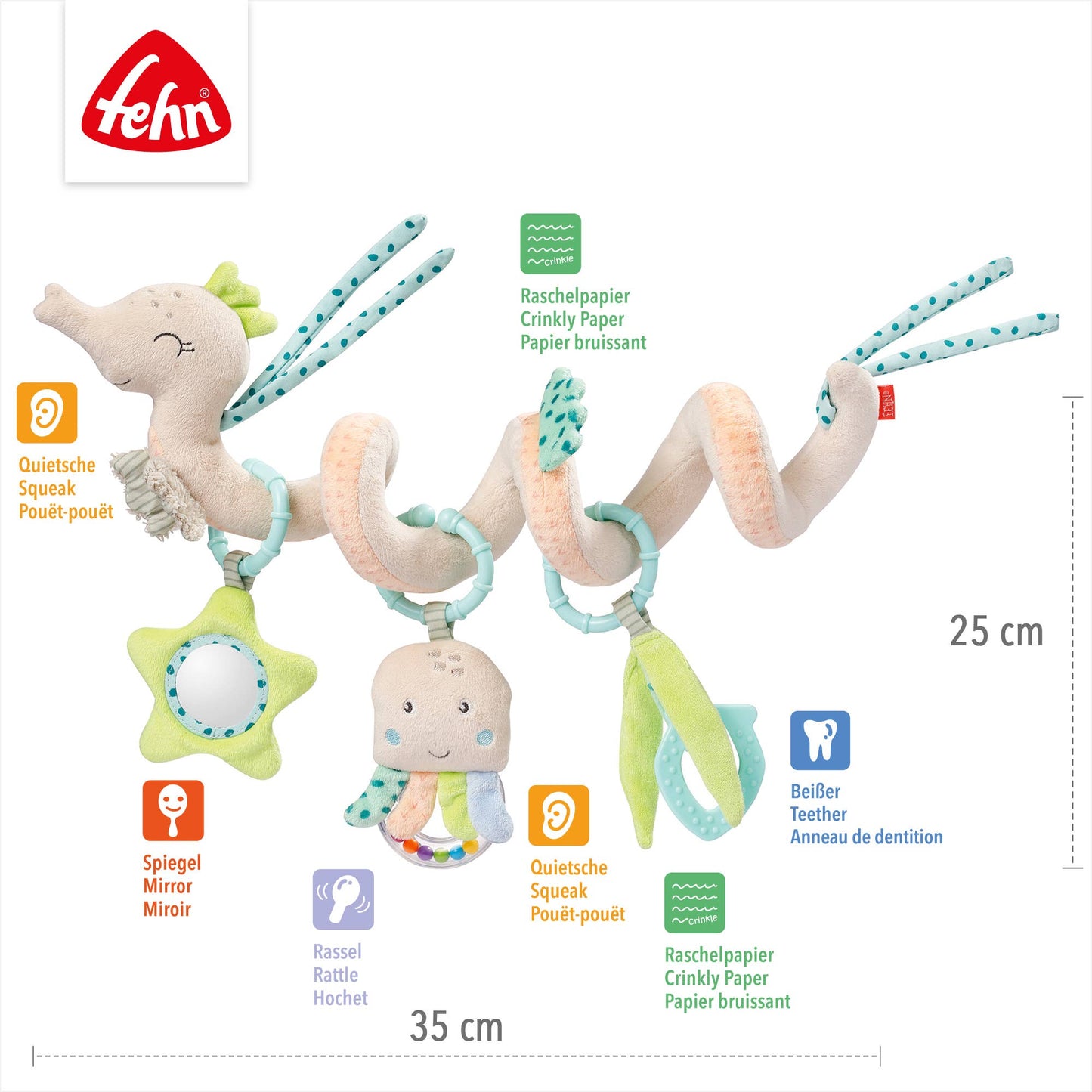 Fehn Activiteitenspiraal – Zeepaardje (Meereskinder)