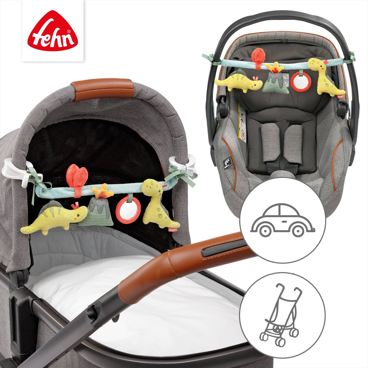 Fehn Kinderwagenketting – Happy Dino