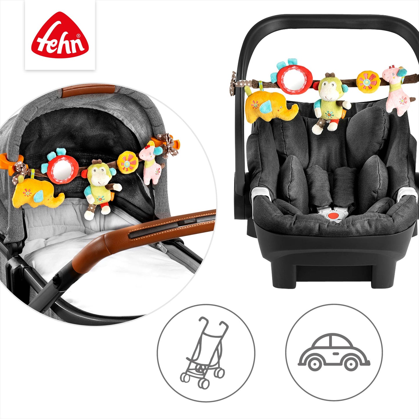Fehn Kinderwagenketting – Safari (Classic Stars)