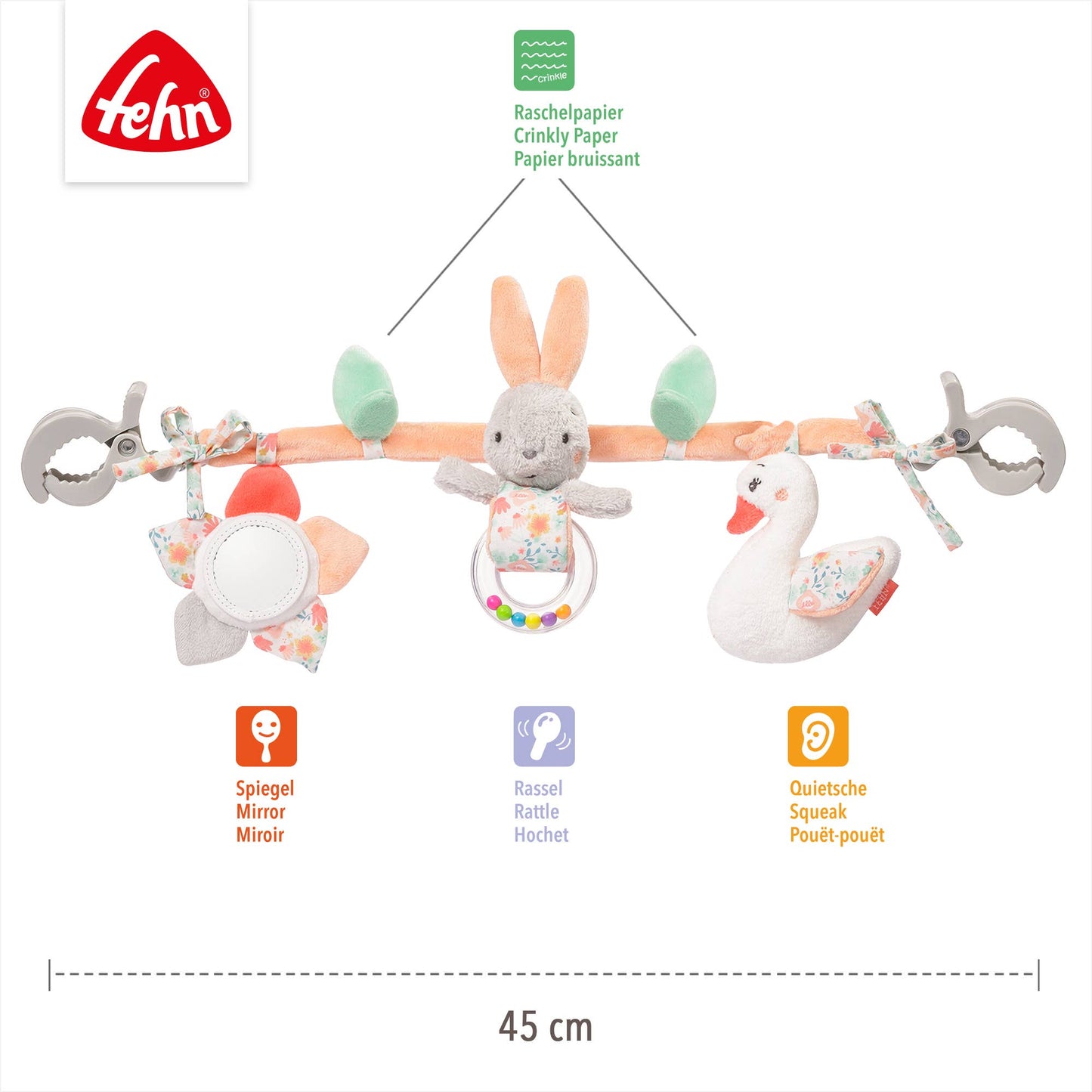 Fehn Kinderwagenketting – Swan Lake (Classic Stars)