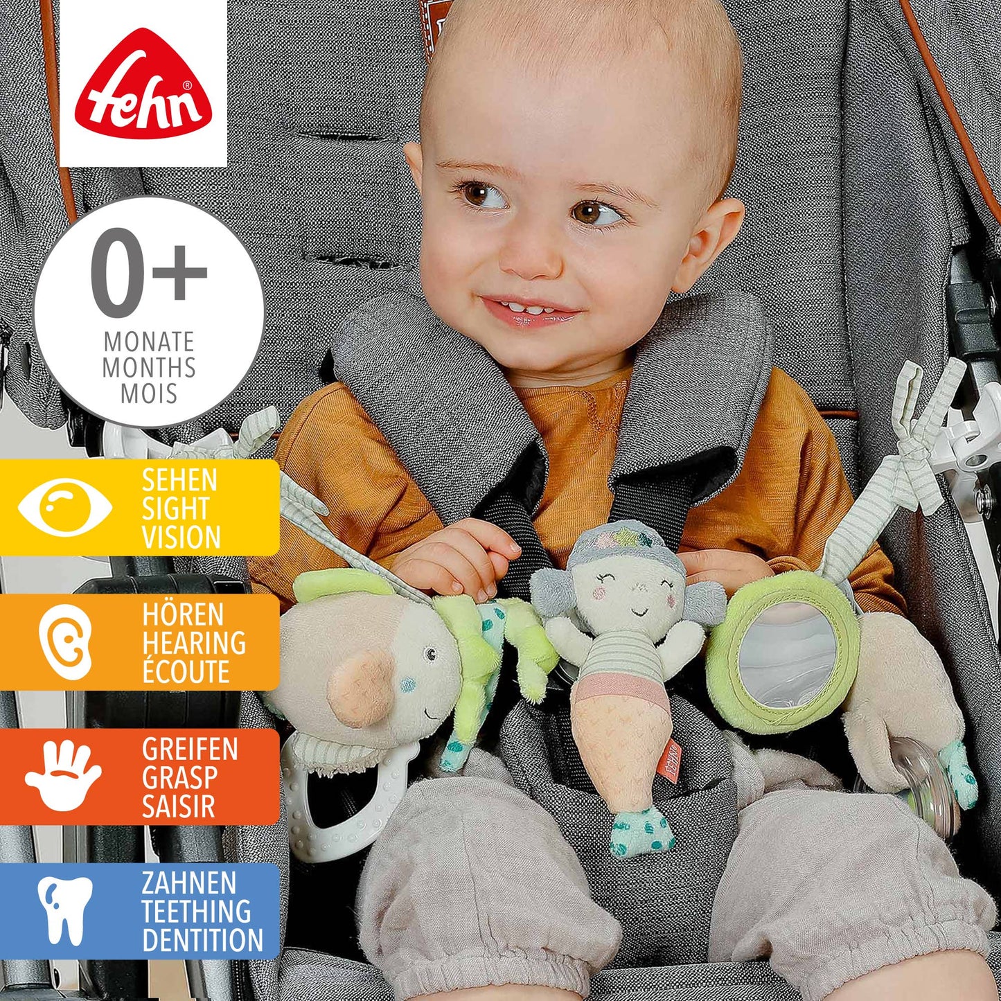 Fehn Kinderwagenketting – Meereskinder (Zeevriendjes)