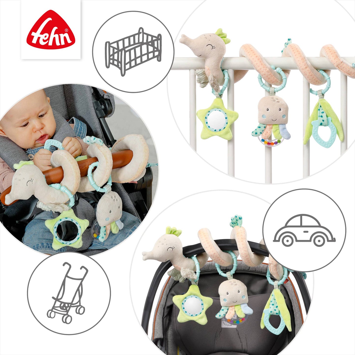 Fehn Activiteitenspiraal – Zeepaardje (Meereskinder)