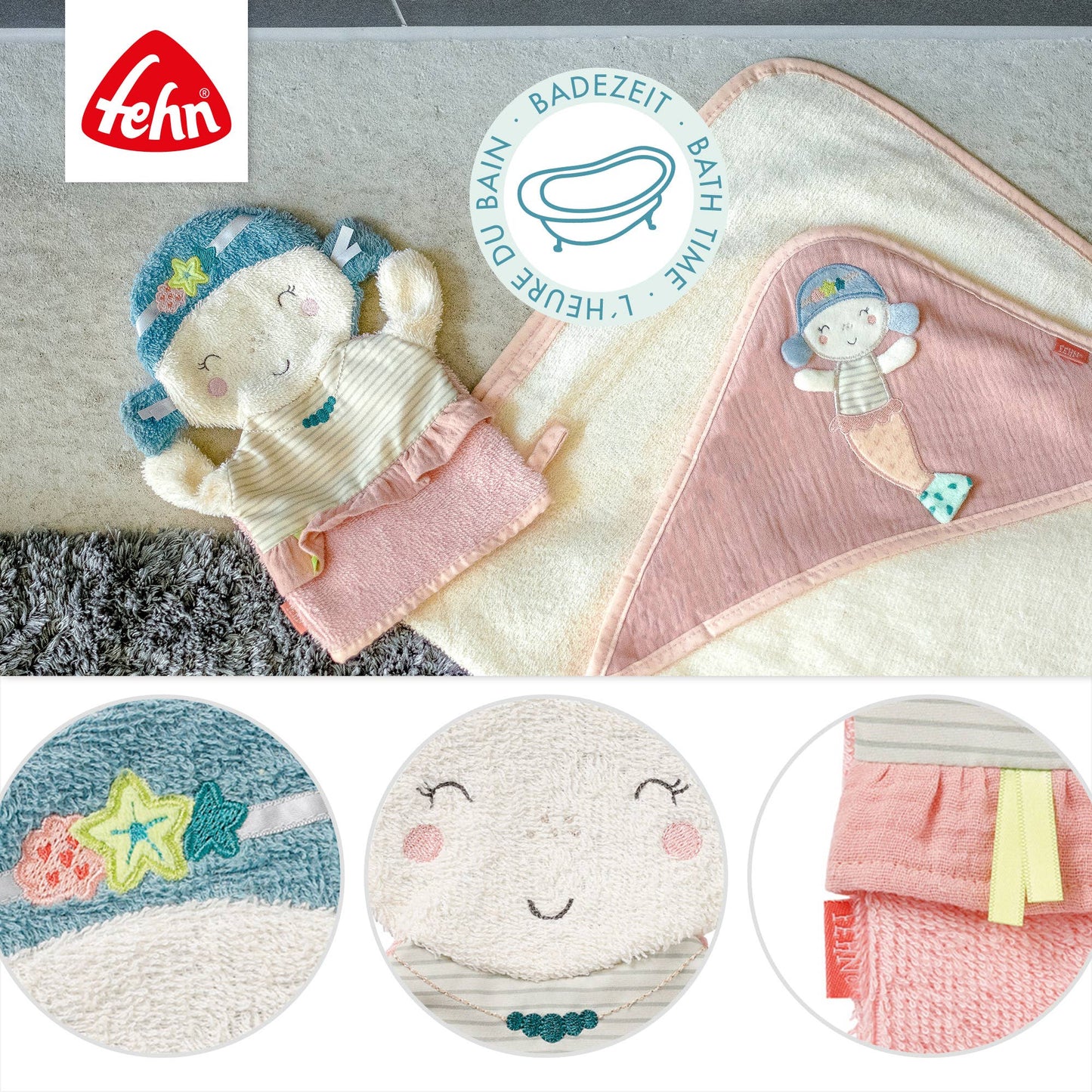 Zeemeermin washandschoen - washandje