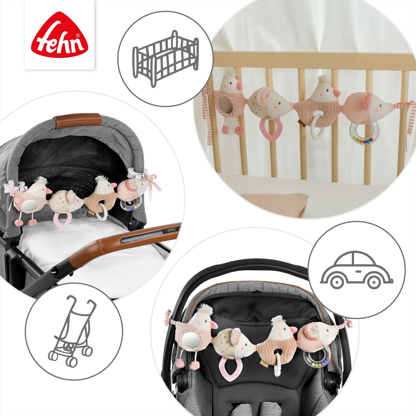 Fehn Kinderwagenketting – FehnLand (Glow in the Dark)