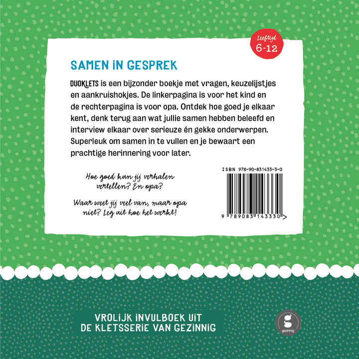 Duoklets – Opa & Kind – van Gezinnig