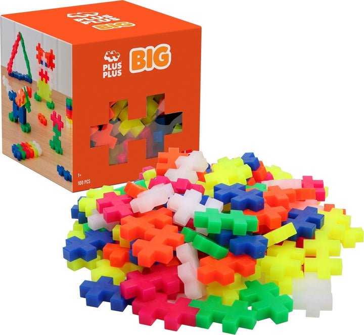 Plus-Plus BIG – Neon Colormix (100 stuks)
