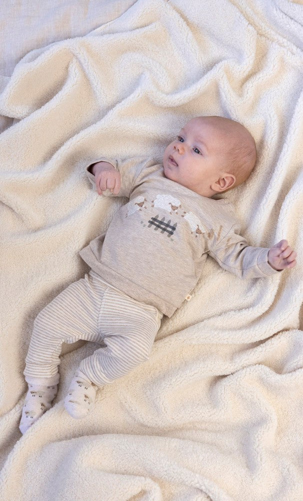 Feetje - Broek rib met streep - Sleepy Sheepy