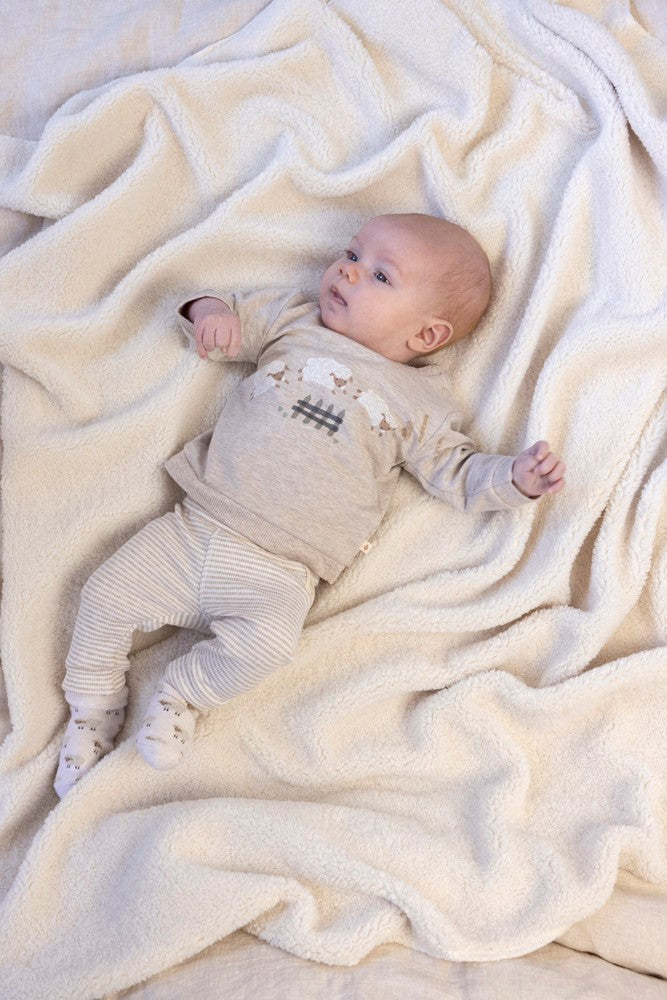 Feetje - Broek rib met streep - Sleepy Sheepy
