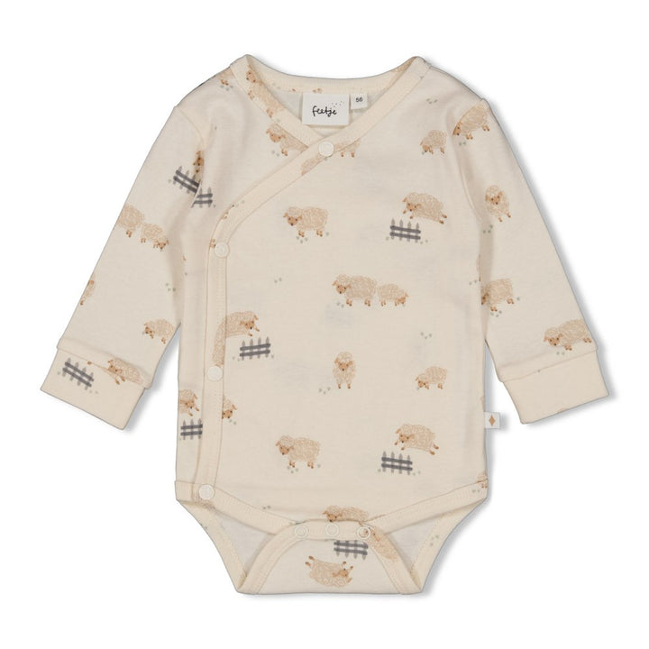 Feetje - Wikkelromper AOP - Sleepy Sheepy