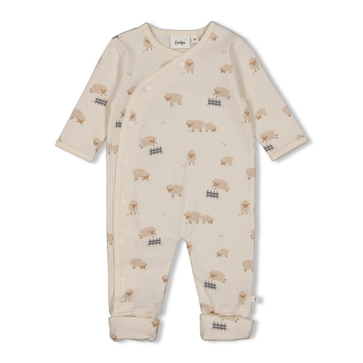 Feetje - Pak omslagvoet rib AOP - Sleepy Sheepy