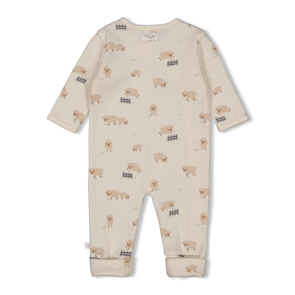Feetje - Pak omslagvoet rib AOP - Sleepy Sheepy