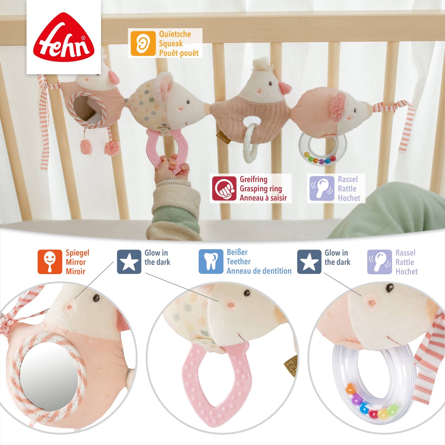 Fehn Kinderwagenketting – FehnLand (Glow in the Dark)