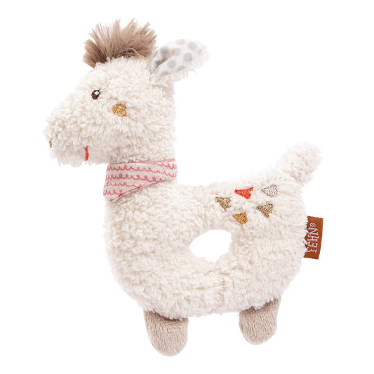 Fehn Grijpspeeltje – Lama met Ring (Peru)